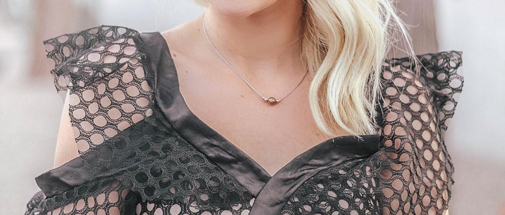 Sirius Single Ball Necklace With Rose Gold Overlay